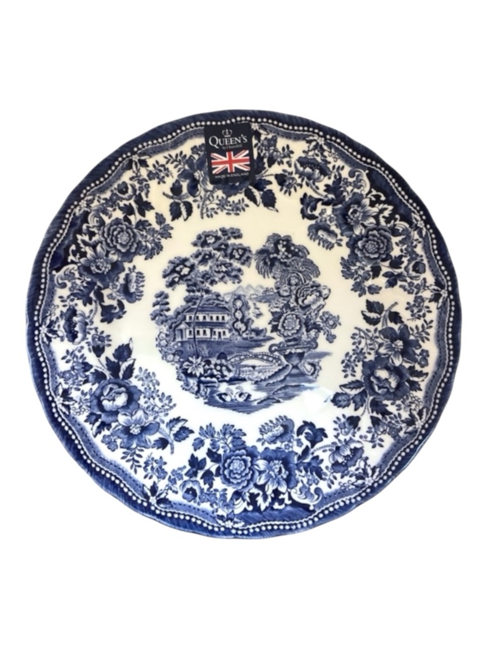 Royal Wessex Tonquin Blue Dinner Plates Set of 4 Queens by Churchill 10” NWT